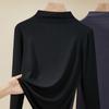 White bottoming shirt women's summer inner new versatile semi-turtleneck top