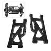 1 Pair Aluminum Alloy Front Swing Arm Spare Part Fit for WLtoys 144001 1 14 RC CarBlack