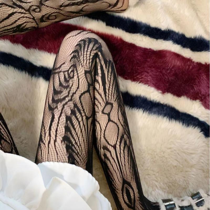 Womens Fishnet Sexy Stockings European and American Thigh High Nonslip Pantyhose Overknee Black Lace Mesh Stretch Stocking
