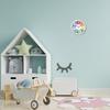 Colorful Digital Plastic Glass Teaching Wall Clock Living Room Bedroom Kitchen Home Decoration Silent Quartz Clock Holiday Gift (No Battery)