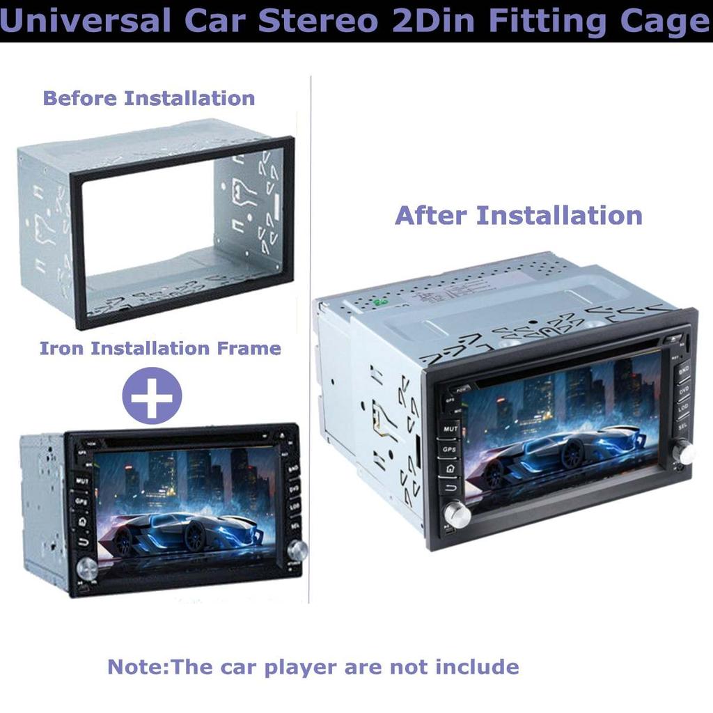 Universal Doppel 2 DIN Auto Stereo Radio Headunit Montage Käfig Montage Auto Stereo Doppel Din Käfig mit Rahmen