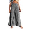 Women Pants High Waist Floral Print Wide Leg Trousers Vintage Style Loose Fit Casual Long Pants with Pockets