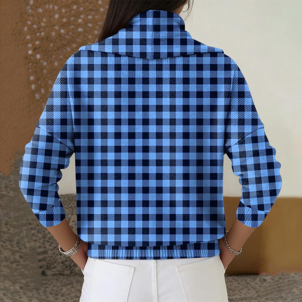 Women's Casual And Fashionable Round Neck Long Sleeved Printed Top Sweater