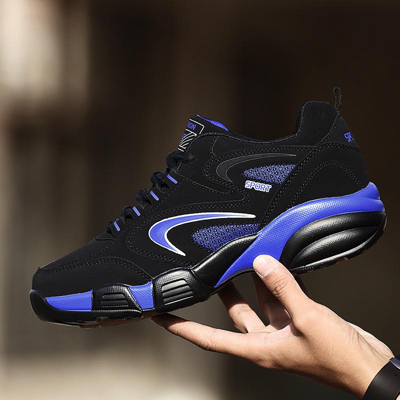 Cross-sports shoes Spring non-slip and wear-resistant running shoes Lightweight soft-soled casual shoes Leather surface waterproof travel shoes 