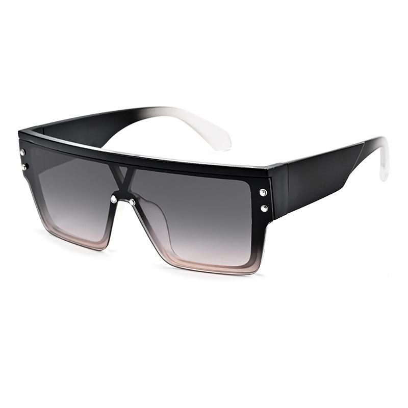 Men’s Rascally Cool Black Frame Sunglasses 2025 - Large One-Piece, European & American Style, UV Protection, High-End Cycling Gear