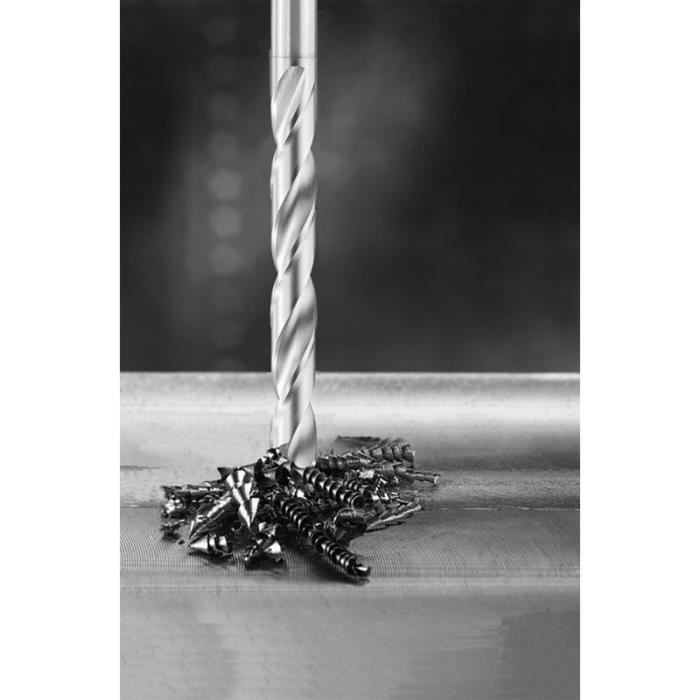 Foret métaux HSS DIN338 - TIVOLY - 11437740100 - Ø1 mm - Long. 34 mm - Pointe en croix, affûtage autocentrant