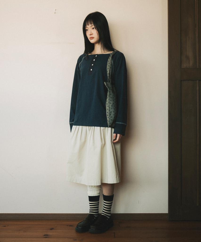 Ohesio Pleated Cotton Midi Skirt, Beige