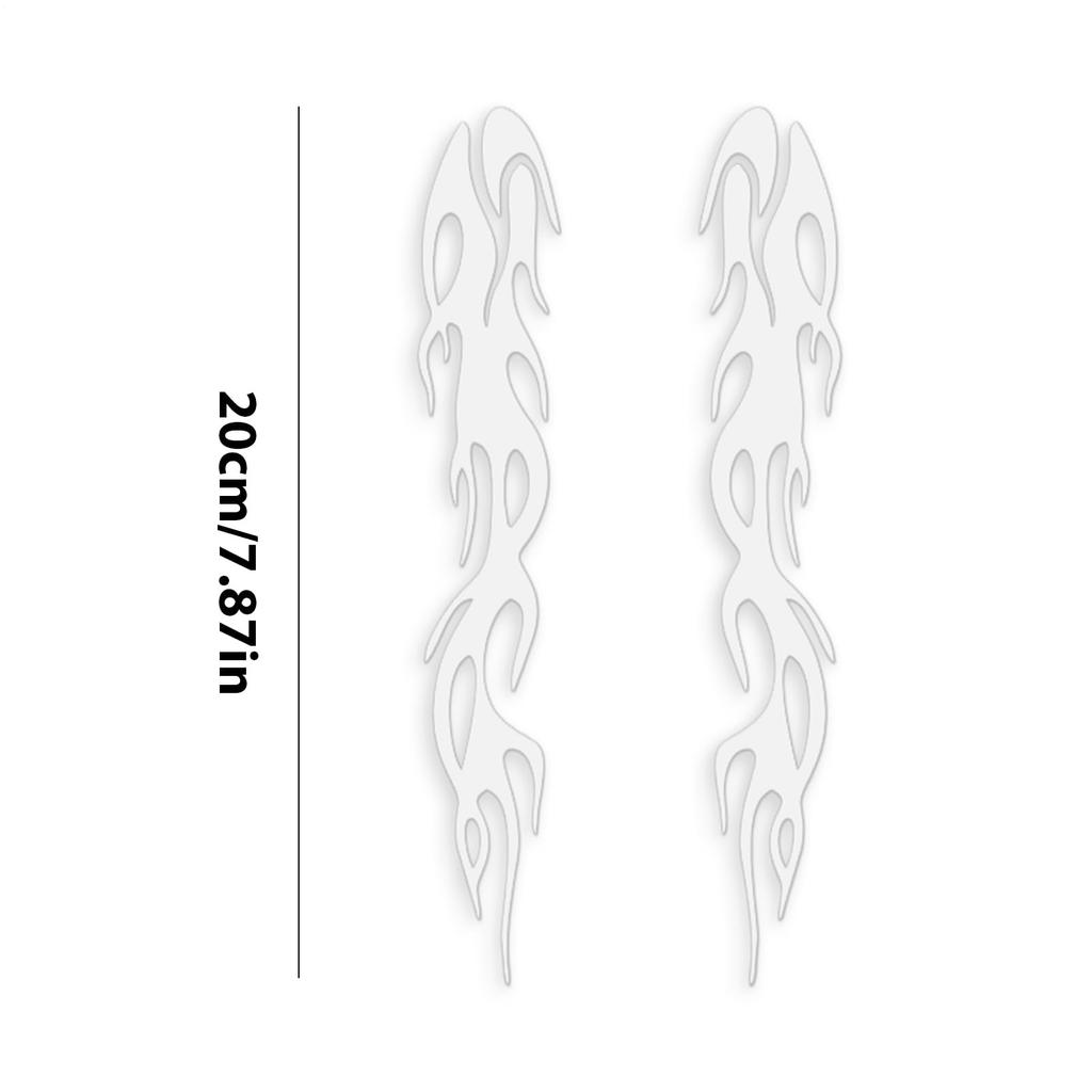 Flame Stickers - Motorcycle Flame Decal, Reflective Bicycle Sticker | Colorful Bike Flame Discovery