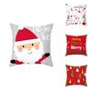 Capa de Almofada Festiva de Pai Natal de Natal com Veludo Super Macio de Pele de Pêssego Para Decoração de Casa