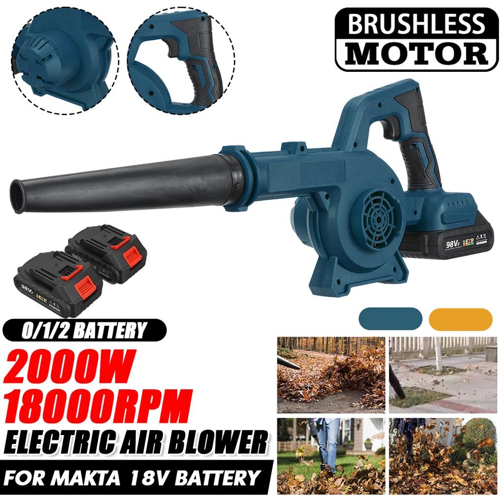 Cordless Electric Air Blower Vacuum Handheld Leaf Collector Turbo Blower Computer Dust Cleaner for 18v Battery 98VF 2000W