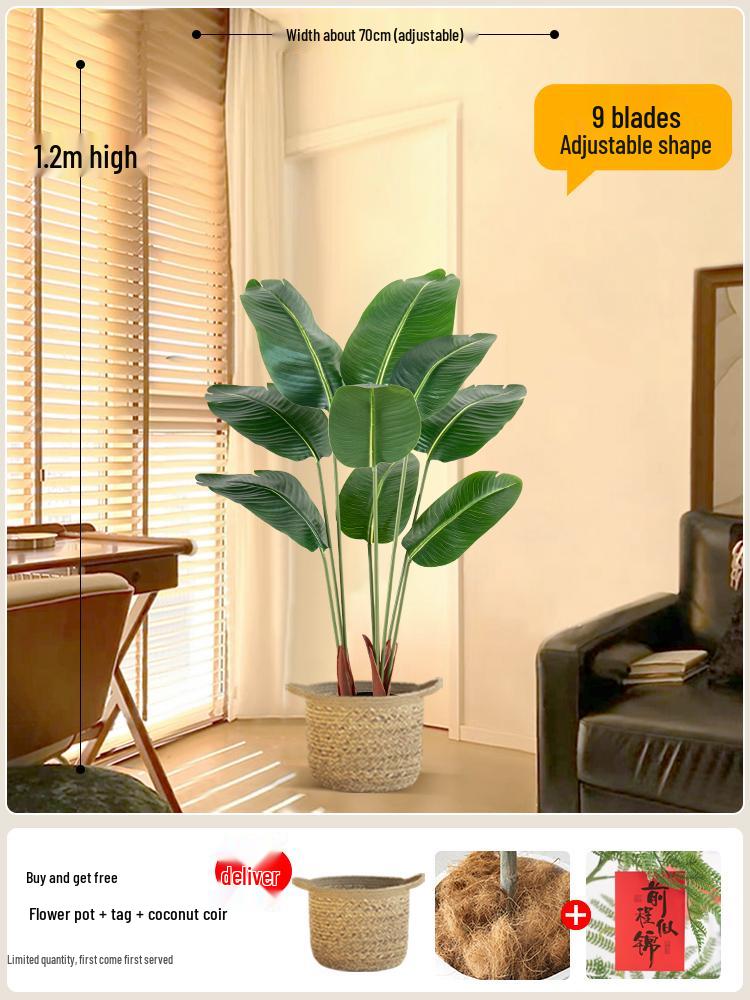 Künstlicher Paradiesvogelbaum - Üppiges Grün für Wohnzimmerdeko