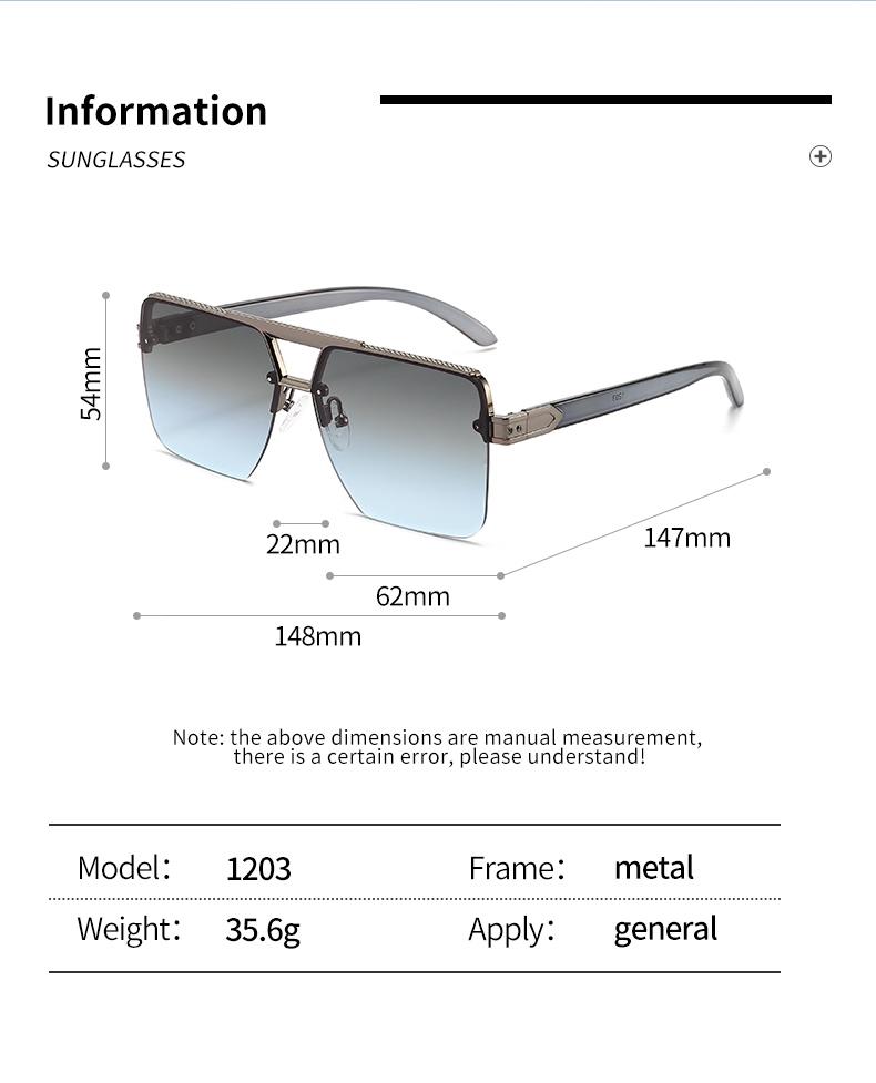 Square Men's Sunglasses, New Trend Sunglasses, Personalized And Versatile Fashion Sunglasses 1203