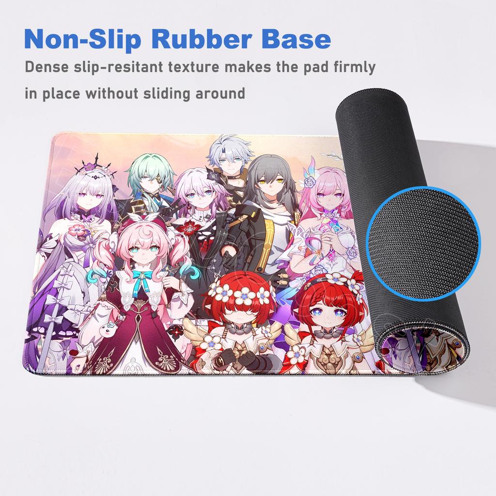 Anime Amphoreus Mouse Pad Gaming Honkai Star Rail Chrysos Heir Desk Mat Computer Accessories Mousepad Stitch Edge Keyboard Mat
