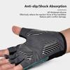 2 Pcs Men Riding Gloves Thickened Gloves High Elasticity Anti-slip Shock Absorption Easy-to-release Design Half-finger Gloves