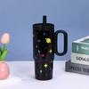 Tazza Termica con Cannuccia in Acciaio Inossidabile 316, Design Cartone Animato, Grande Capacità, Ice Buster
