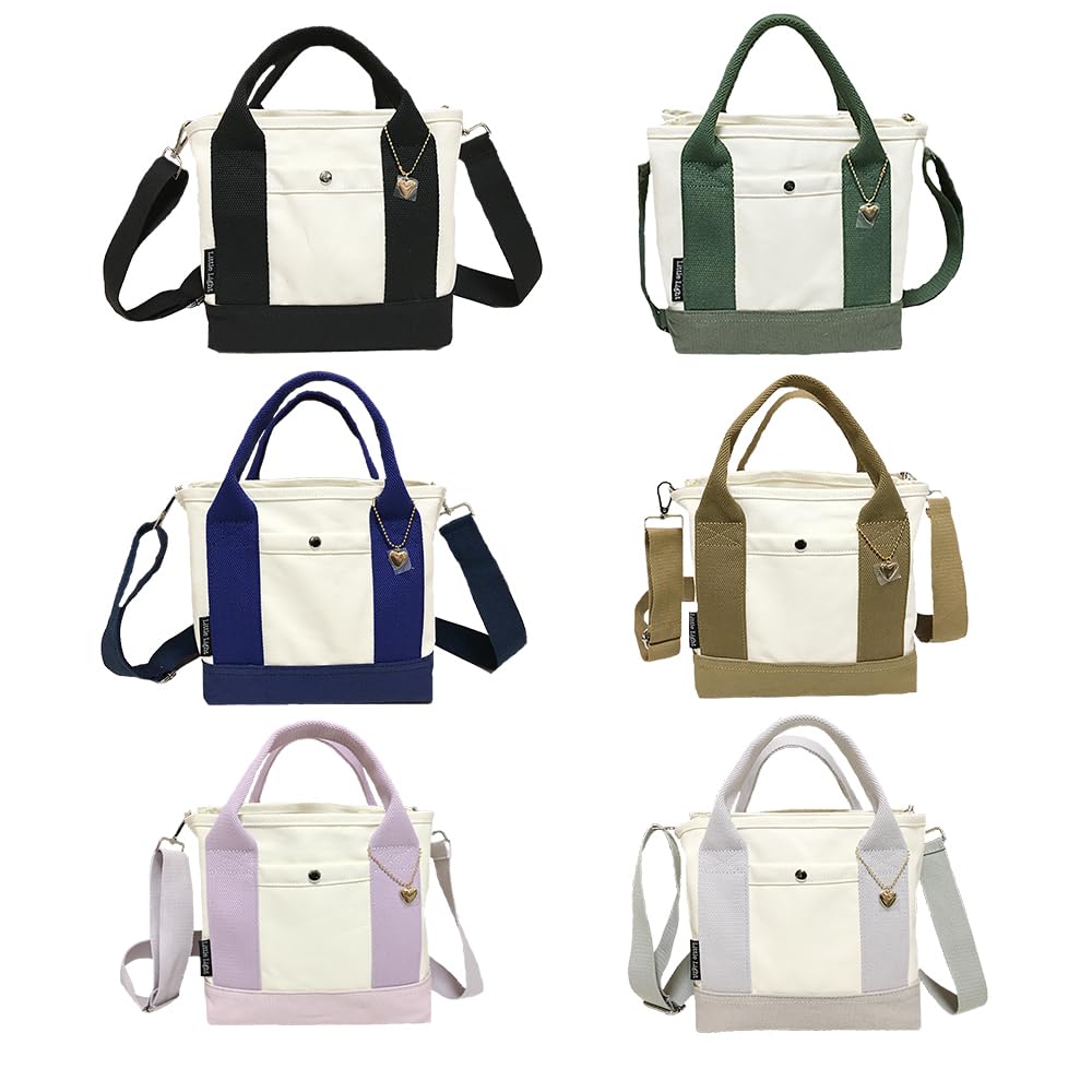 Kleine Leichte Schultertasche mit Verstellbarem Verschluss Große Kapazität Kleine Mini-Tasche Mini-Durchmesser Mittagessen Stabilität 2-Wege-Riemen, Boden, Schmutzabweisend,