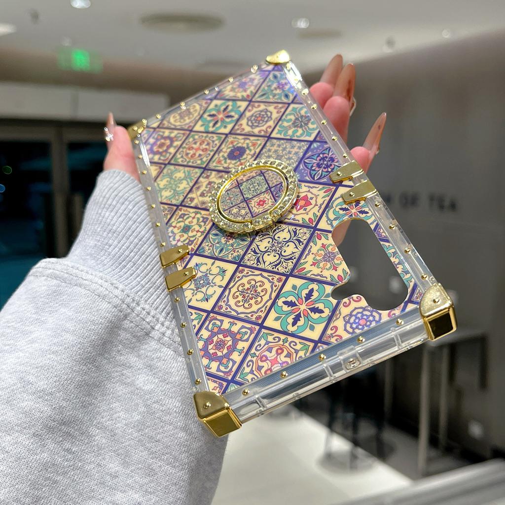 For Samsung Galaxy A16 5G/A16 4G Case Ethnic Style Pattern Electroplating TPU+PC Phone Cover with Kickstand