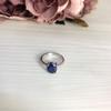 Серебряное кольцо с натуральным сапфиром 3.109ct, вес изделия 3,25 гр (2063261)