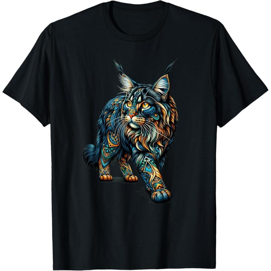Mandala Maine Coon Cat Maine Coons T-Shirt XXXXXL чёрный