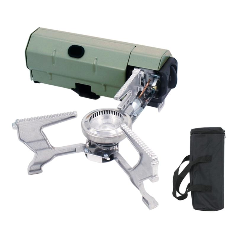 Ветрозащитная газовая горелка для кемпинга, уличная туристическая горелка, мощные обогреватели, туристическая плита, аварийное кухонное оборудование зелёный