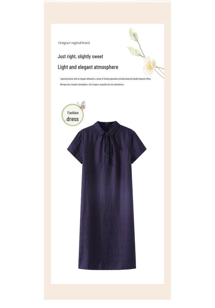 2026 Summer New Arrival: Chinese Style Plus Size Short Sleeve Dress for Middle-Aged and Elderly Women