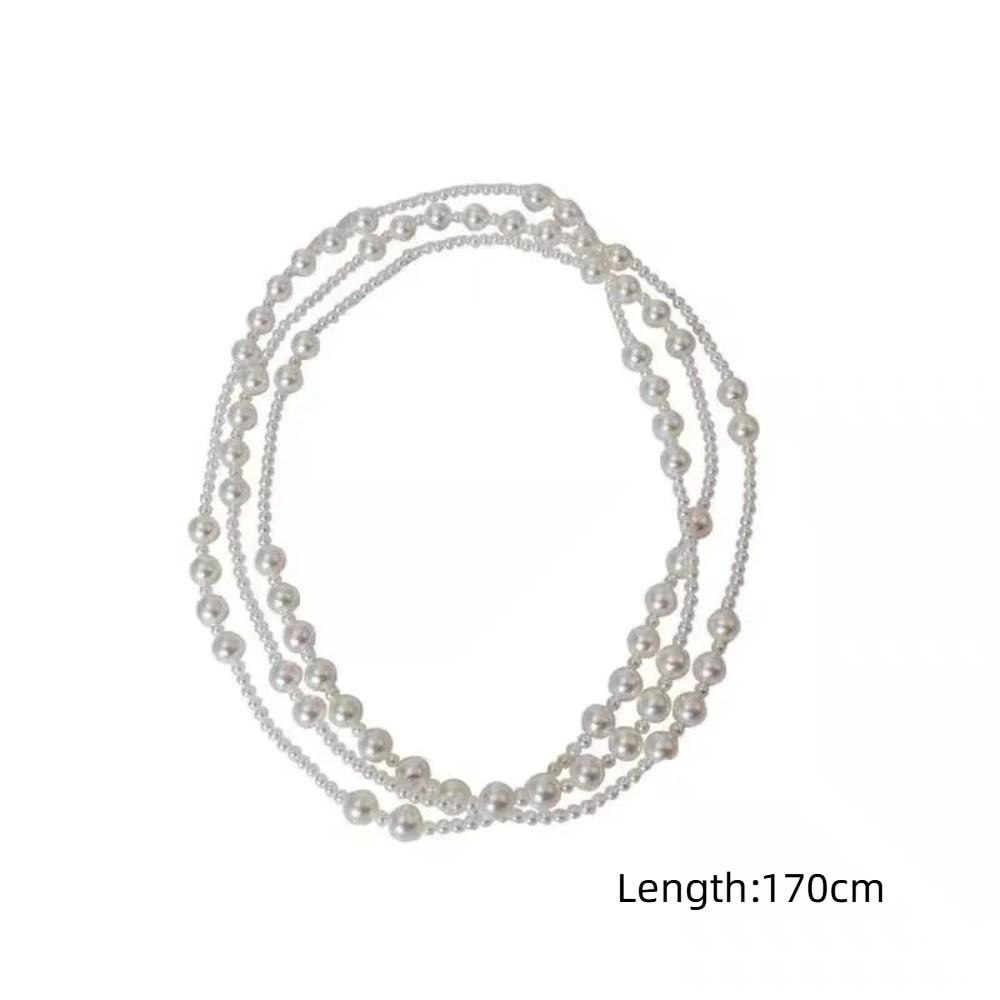 Long Length Pearl Necklace Simulated Pearl Women's Necklace Sweet Long Necklace  Formal Occasions