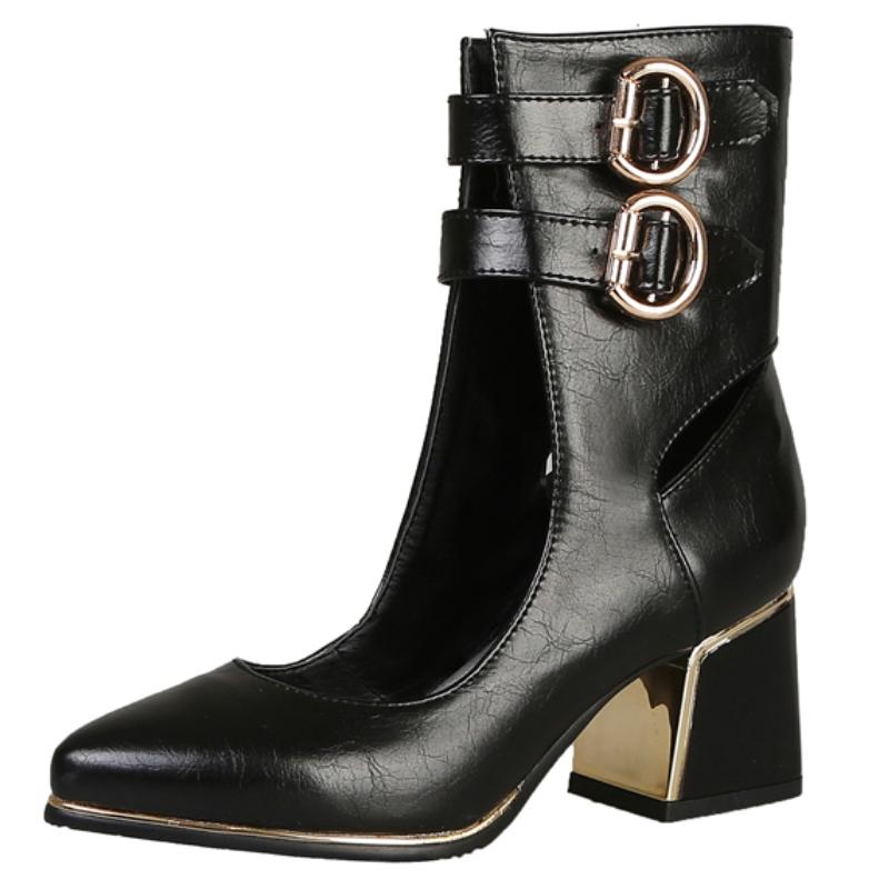 Модные роскошные женские ботильоны белые черные красные гладиаторские короткие с пряжкой на низком каблуке танцевальная летняя обувь для женщин большой размер 45 34 чёрный 5980₽