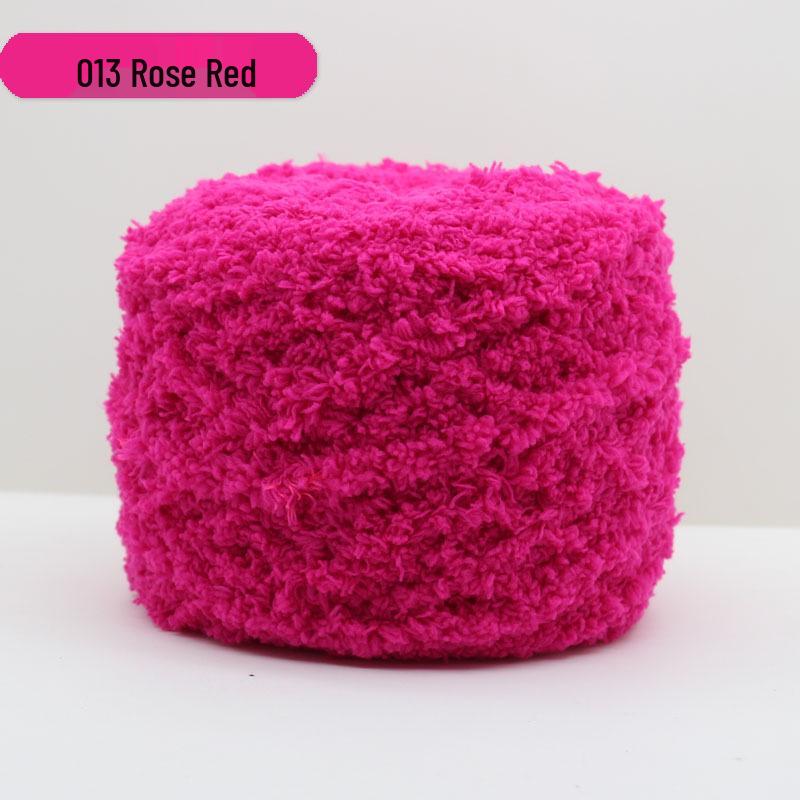 Medium-Thick Three-Strand Coral Velvet Ice Silk Plush Yarn for Hand-Knitted Baby Scarves & Vests