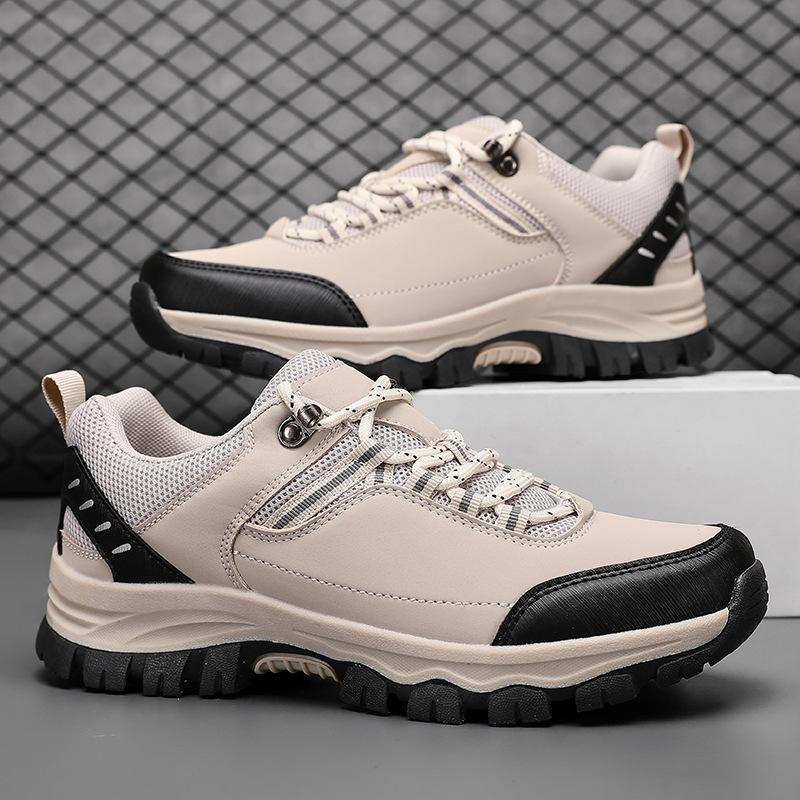 Large size outdoor sports non-slip travel shoes wear-resistant hiking shoes men's thick-soled low-top men's shoes
