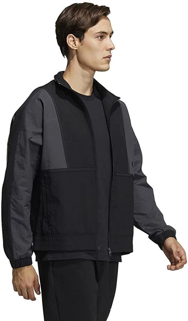 Adidas M WORDING Bunda do větru tkaná s velkým logem x Dlouhé kalhoty Horní a spodní sada M JIJ65 x JIJ75 Černá (167-173 cm)