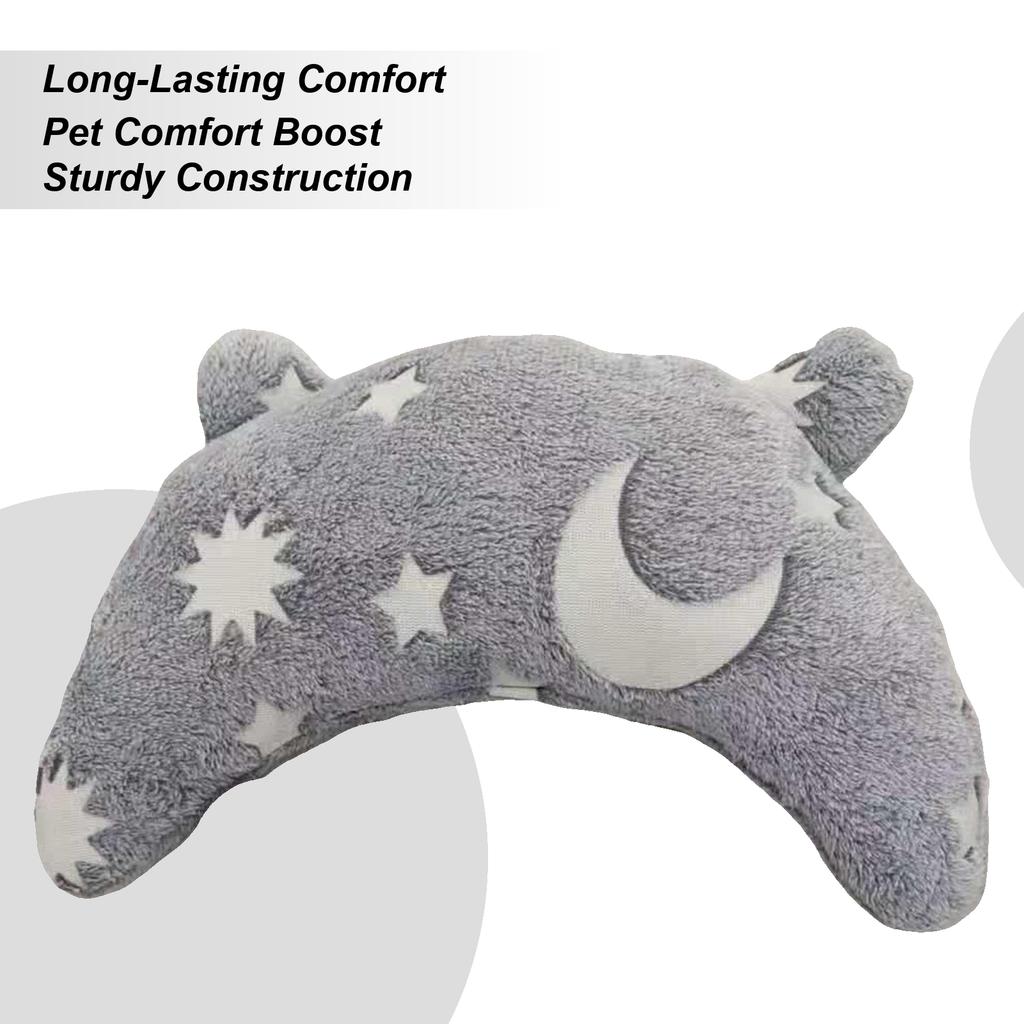 U Shaped Pet Pillow Furry Pet Calming Pillow Comfortable Dog Neck Pillow Glowing Washable Pet Calming Toy For Dog Cat
