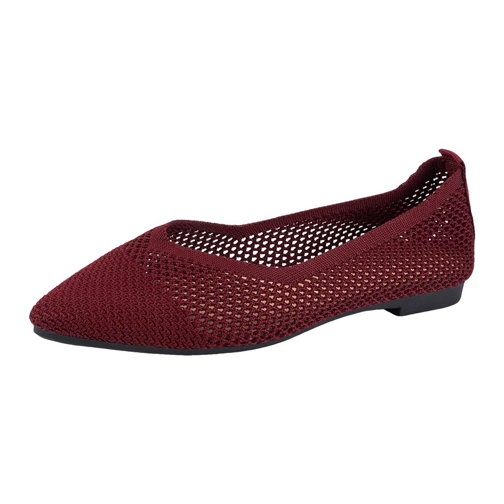 Women Flat Shoes Slip Comfortable Walking Ballerina Shoes Cute Ballet Ladies Portable Low Wedge Loafers Flat Shoes Women Size 6
