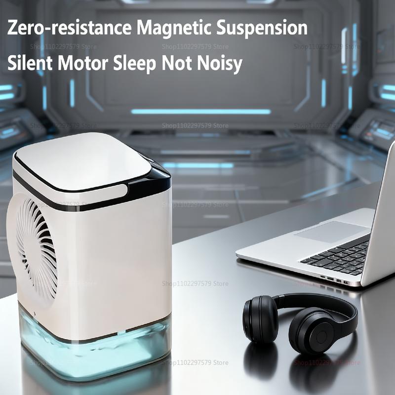 Mini Desktop Luftkühler Ventilator Leise Betrieben Sprühbefeuchter Tragbar Tragbar Kühlung für Zuhause Büro Wohnheim Kühlung Kühler