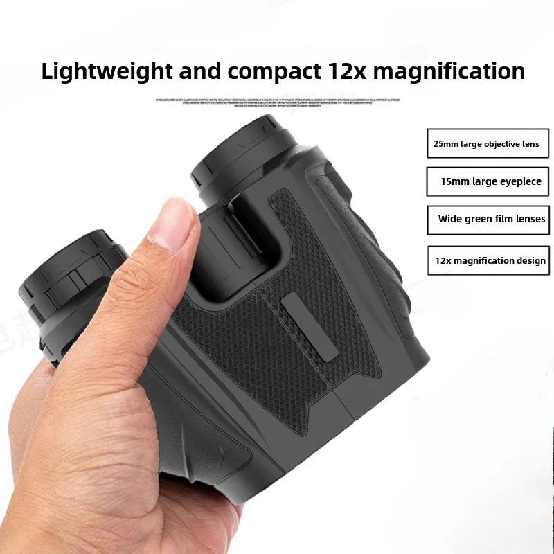 12x25 Hd Binoculars With Bak4 Prism Fmc Coating, Long Distance Compact Scope For Wilderness Survival, Hiking Camping