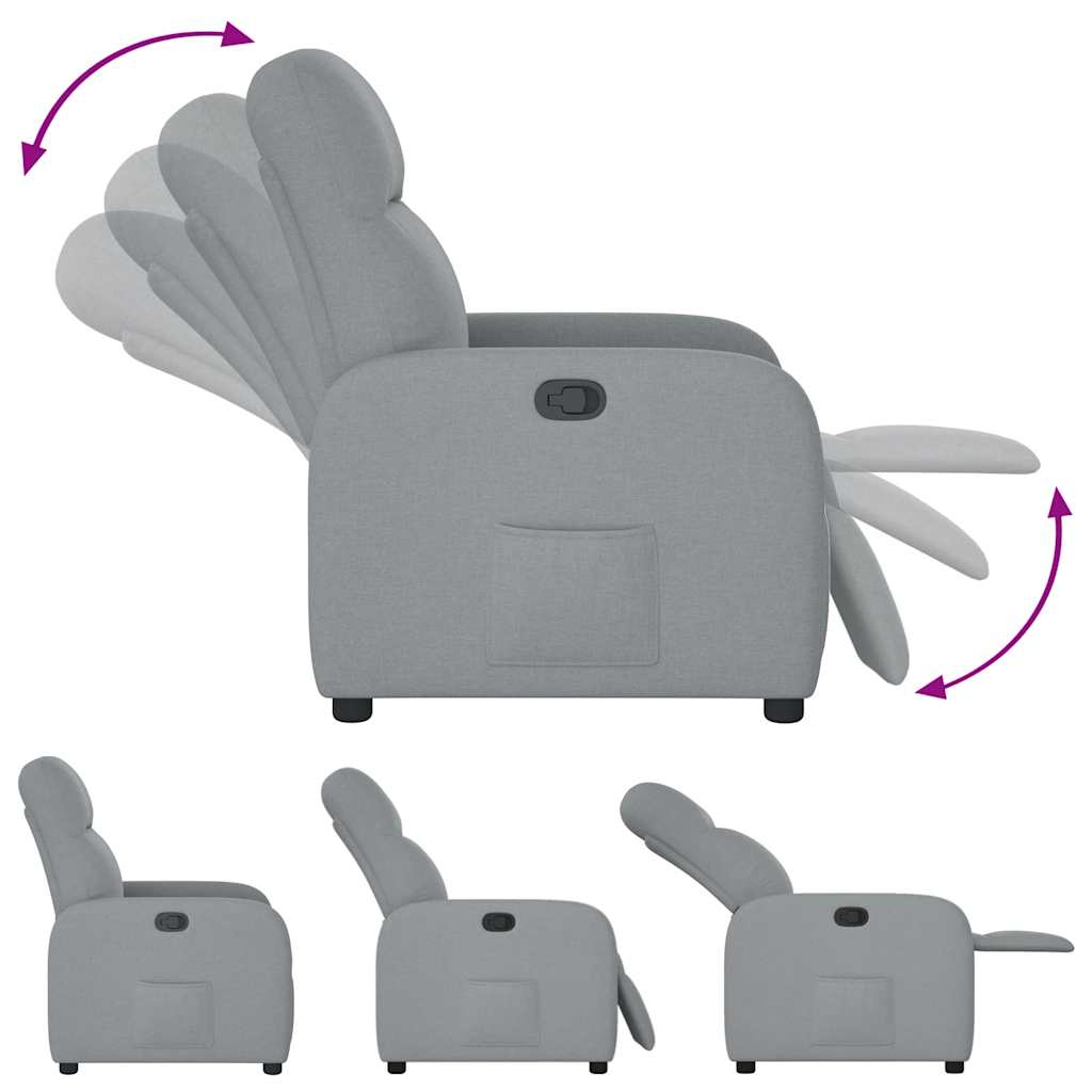 Relax Chair Light Grey Fabric
