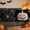 Halloween Decorative Pillow Cover 45x45cm Bat Pumpkin Print Cushion Case for Sofa Bed Home Atmosphere Decoration