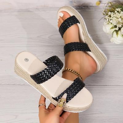Neue Damen Römerschuhe für Frauen Sommer Neue Mode Lässig Komfort Designer Keilsandaletten Damen Plateau-Sandalen Pantoletten