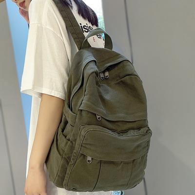 New Fashion College Student Vintage Women Backpack Canvas Female Laptop Bag Travel  Ladies Backpacks AVE