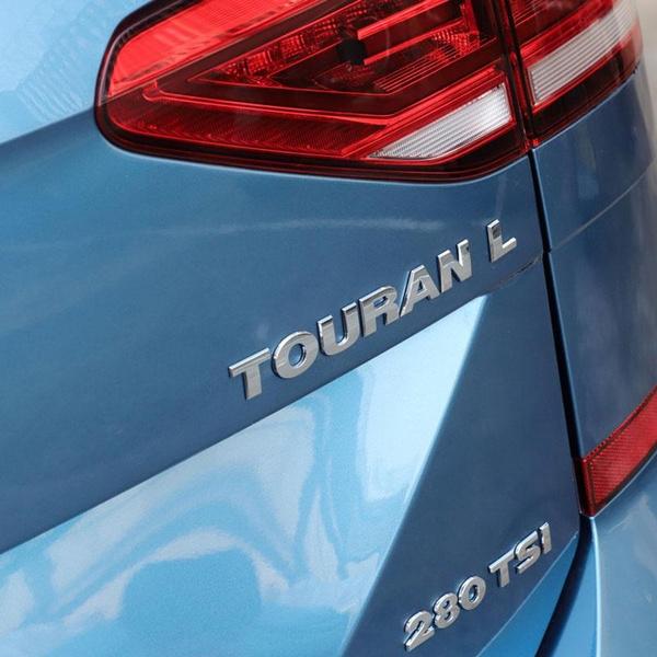 Car Accessories 3D ABS Black & Silver Letter Logo Rear Trunk Sticker Decor Auto Body Side Fender Badge For TOURAN