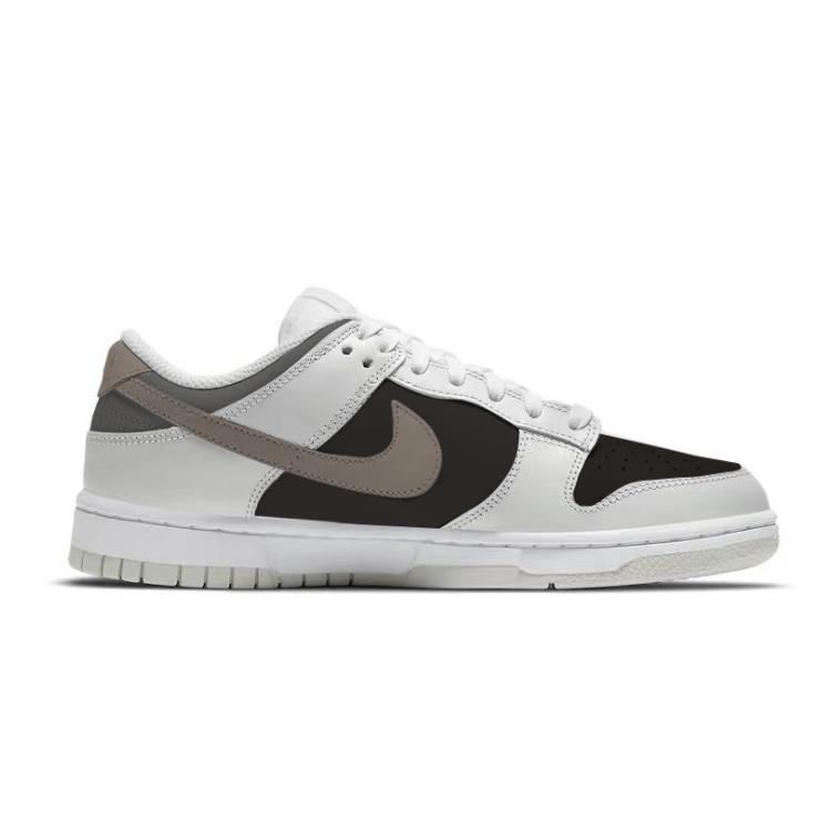 Nike Dunk Cow Leather Slip Resistant, Abrasion Resistant, Lightweight Low top Skateboard Shoes Men's Black Gray DD1391-103(Team641-)