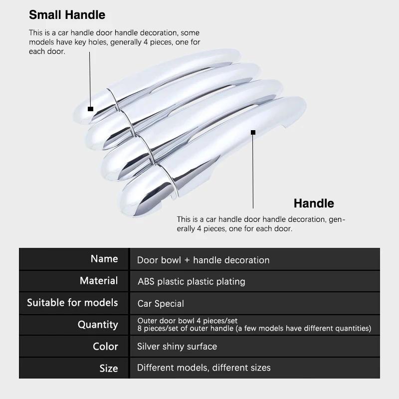 For Dodge Durango MK3 WD 2011~ 2018 Car Door Handle Covers Stickers Auto Exterior Scratch Protective Decor Car Accessories