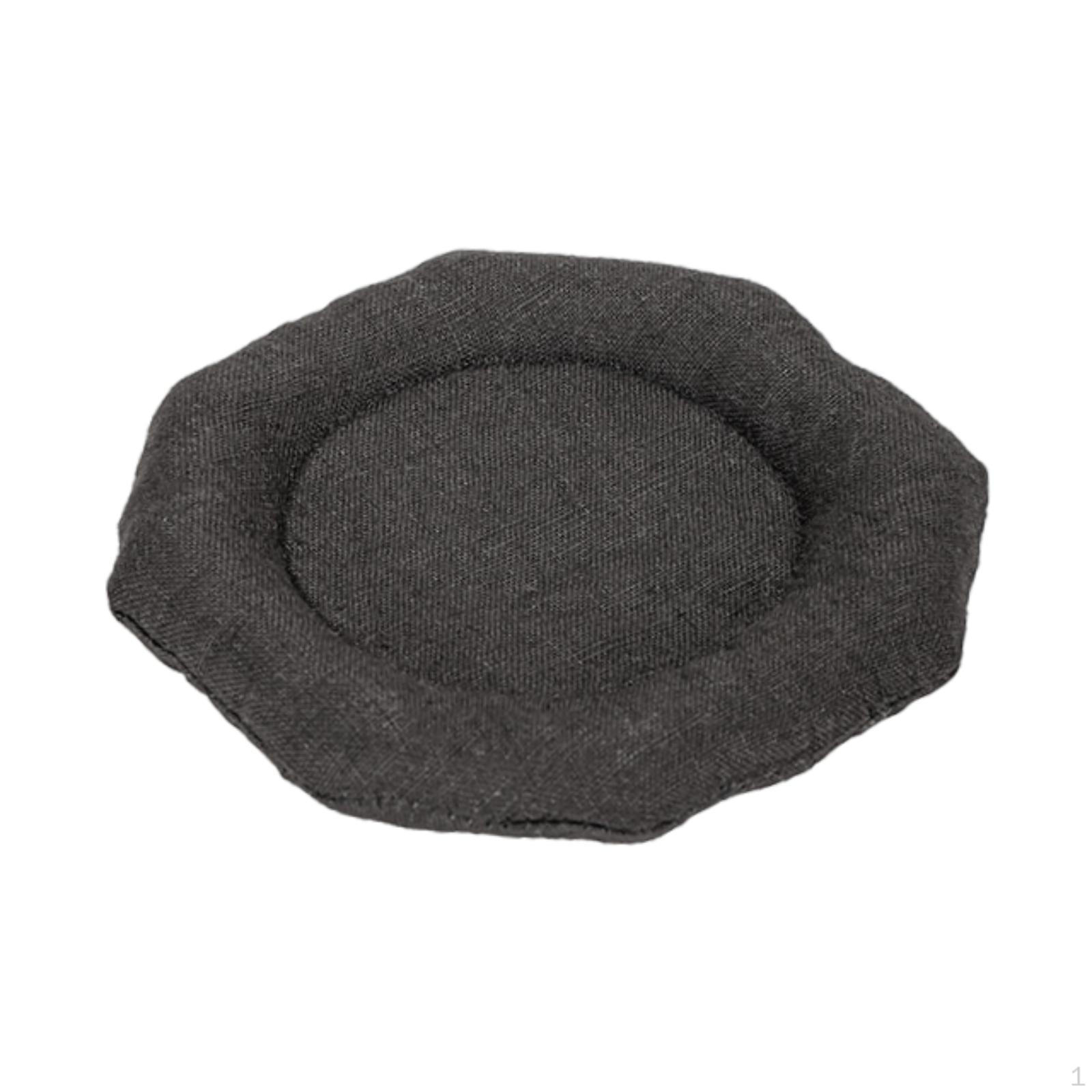 

Drink Coaster Coffee Mug Pad Easy to Clean Kung Fu Tea 4.92 Inchx4.92 inch чорний