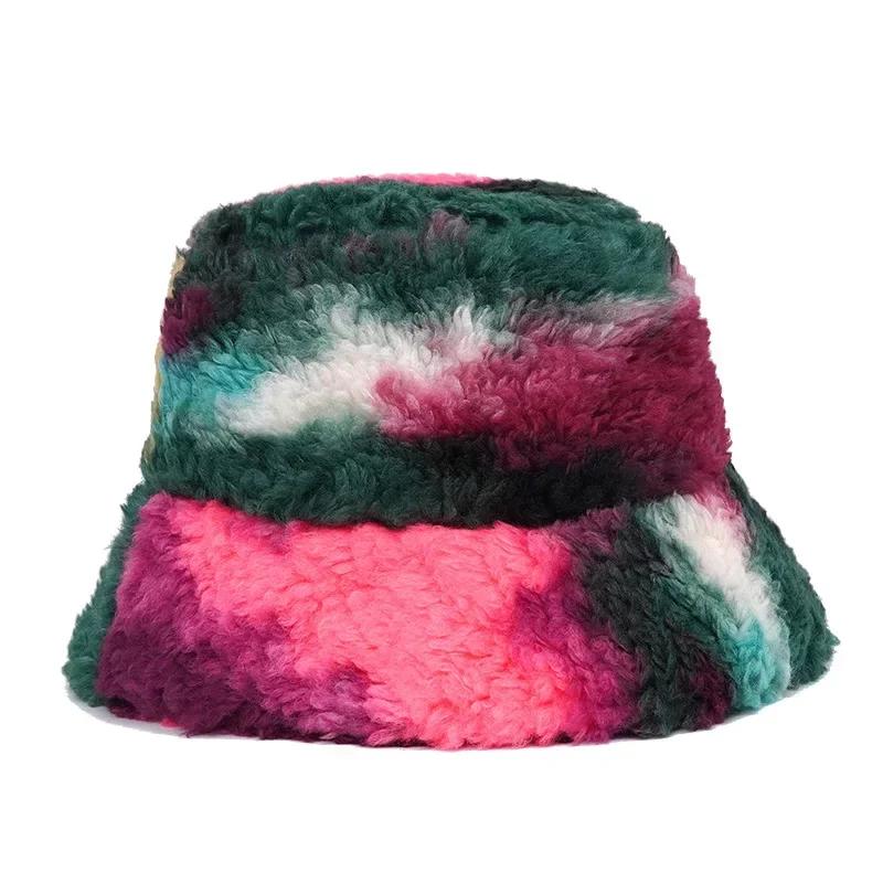 Winter Warm Fur Bucket Caps Women Men Outdoor Keep Warm Fluffy Panama Female Thickened Rabbit Hair Windproof Fisherman Caps