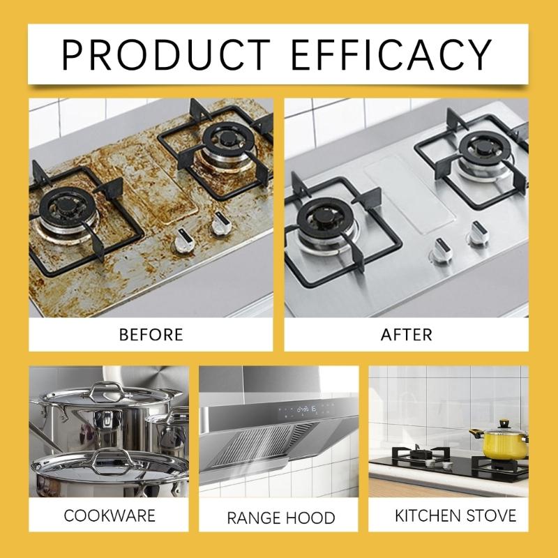 Professional Grease Remover Kitchen Degreaser Sprays MultiSurface Foam Cleaner For Kitchen Appliances Oven Stove Stubborn