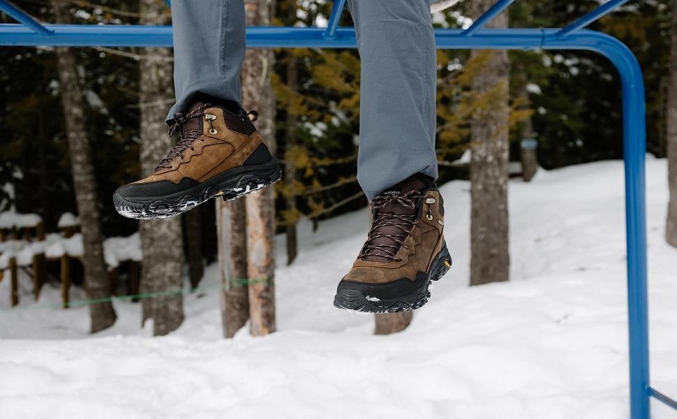 MERRELL COLDPACK 3 THERMO MID WATERPROOF Men’s Snow Boots (EARTH / 27.0 Cm, 2E)