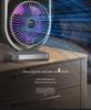 USB Rechargeable Dual-Head Silent Desktop Fan for Home and Office