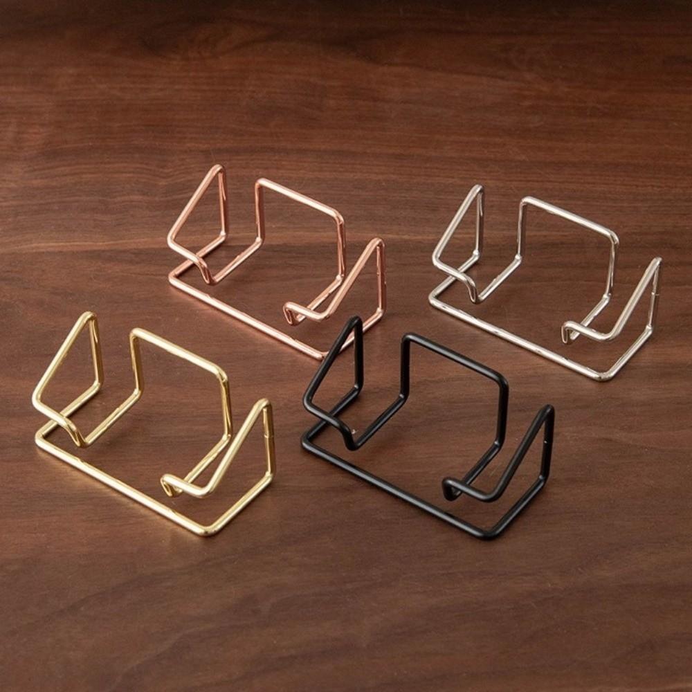 Minimalist Name Card Stand Rustproof Photo Stand Display Rack Card Display Stand  Front Desk