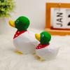 Modern Minimalist Wooden Duck Figurine With Natural Finish For Celebrations And Decor