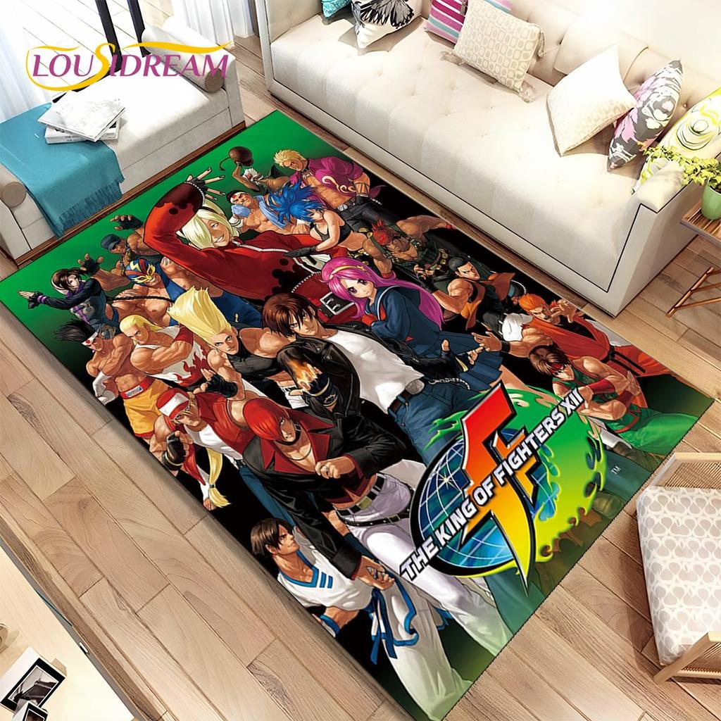 3D King of Fighters Retro Game Gamer Area Rug,Carpet Rug for Home Living Room Bedroom Sofa Doormat Decor,kids Non-slip Floor Mat