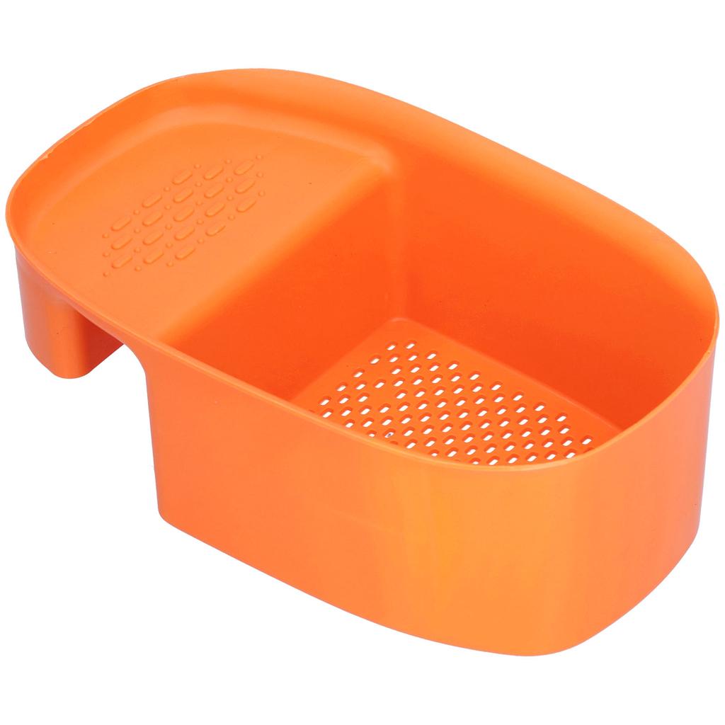 Sink Drain Rack Multifunctional Fruit Vegetable Drainer Leftovers Filter for Kitchen UseOrange